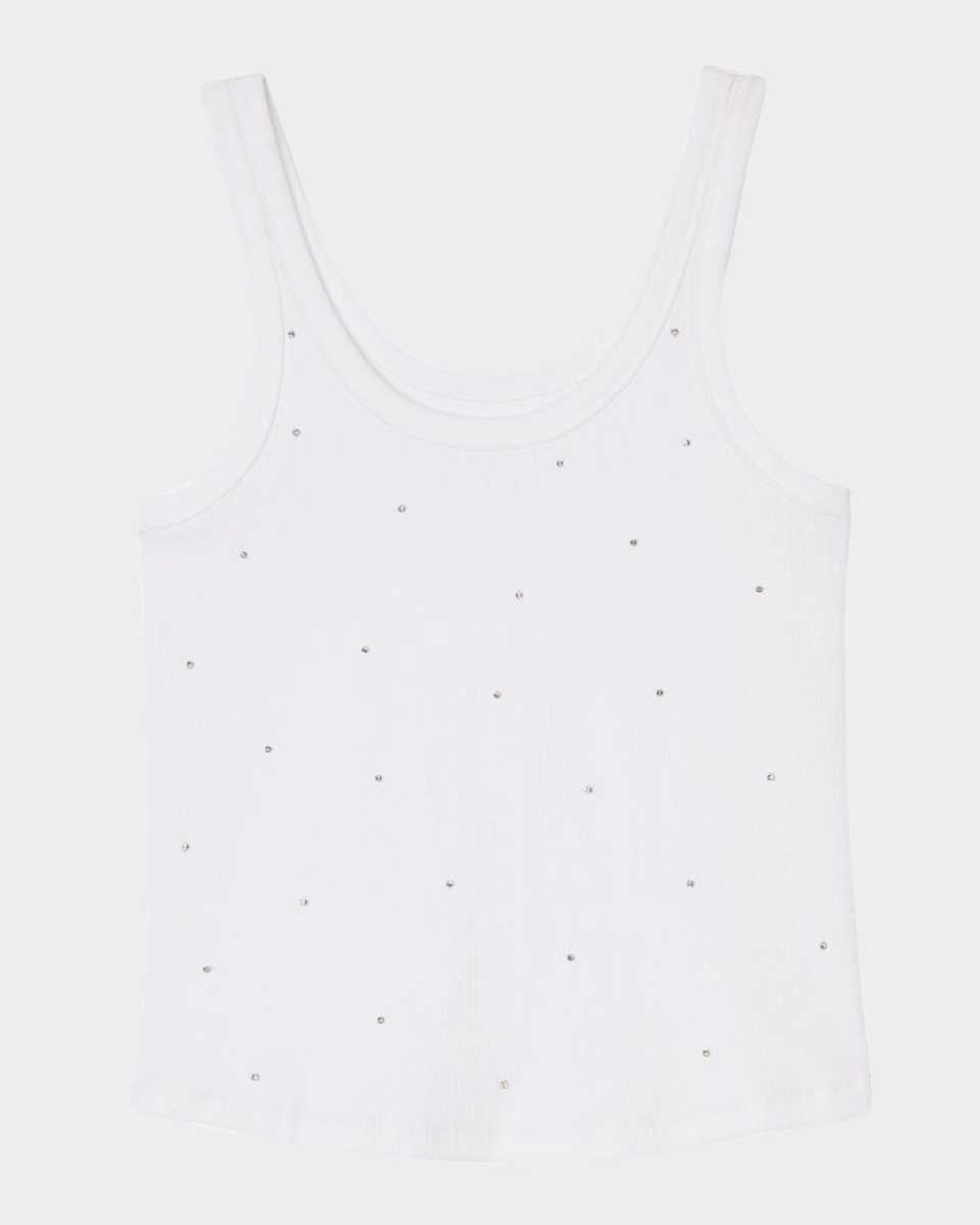 Astrale Embellished Jersey Tank Top
